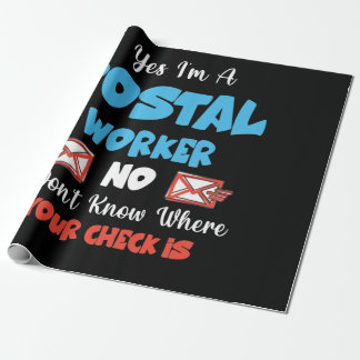 Postarbeiter Mail Carrier Mailman Post Office Geschenkpapier