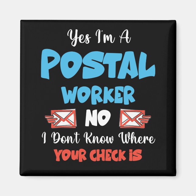 Postarbeiter Mail Carrier Mailman Post Office Magnet (Vorne)