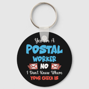 Postarbeiter Mail Carrier Mailman Post Office Schlüsselanhänger