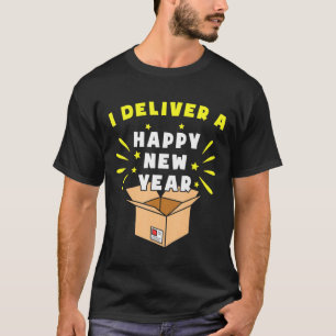 Postarbeiter Mailman I liefert ein glückliches neu T-Shirt