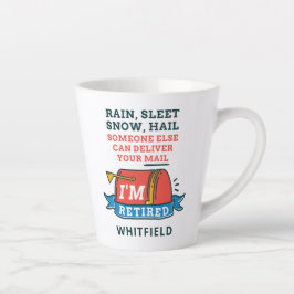 Postarbeiter Mailman Retirement Custom Milchtasse