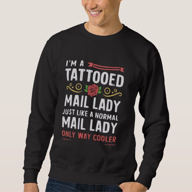Postarbeiter Postfach Lady Post Officer Postbeförd Sweatshirt (Vorderseite)