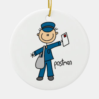 Postarbeiter-Strichmännchen Keramik Ornament