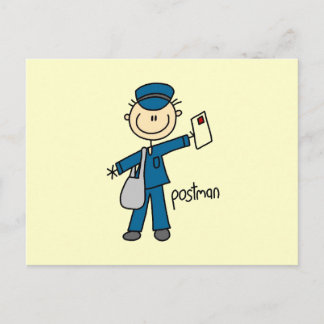 Postarbeiter-Strichmännchen Postkarte