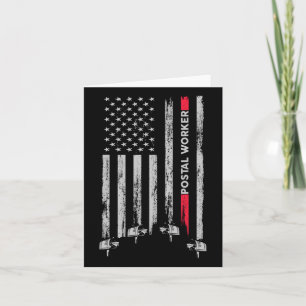 Postarbeiter Vintag US amerikanische Flagge USA Po Karte
