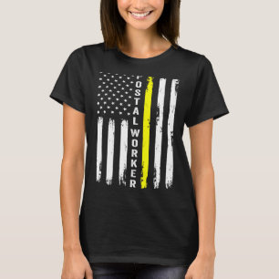 Postarbeiter Vintag US amerikanische Flagge USA Po T-Shirt