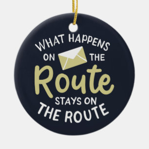 Postarbeiter Was passiert auf der Route Weihnachte Keramik Ornament