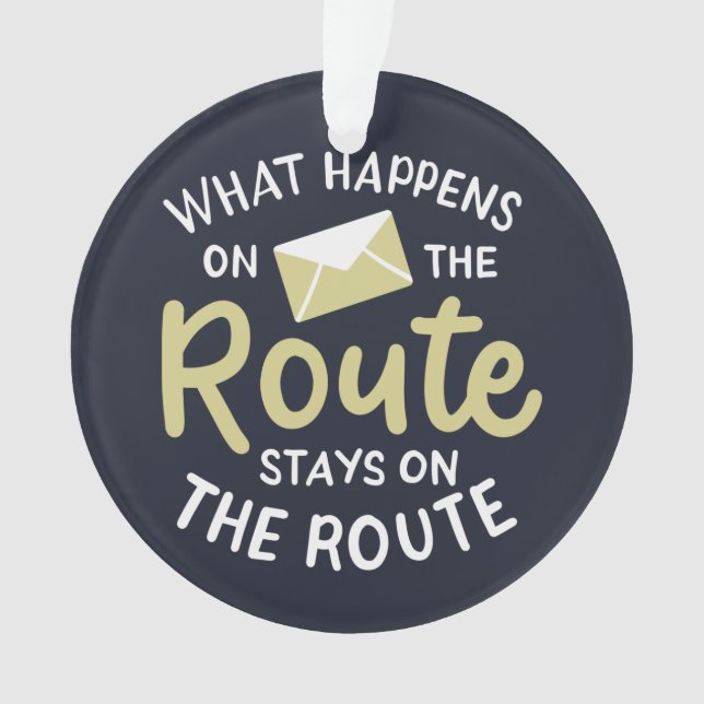 Postarbeiter Was passiert auf der Route Weihnachte Ornament (Vorderseite)