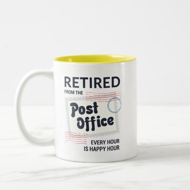 Postarbeiterruhestand Mailman Funny Zweifarbige Tasse (Links)
