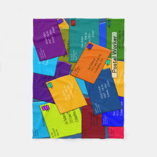 Postarbeitskraft-Fleece-Decke beschriftet 7 Fleecedecke