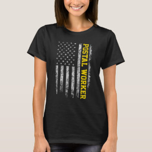 Postbote Amerikanische Flagge Vintage Patriotisch T-Shirt