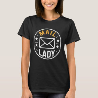 Postbote Lustige Postdame Briefträgerin T-Shirt