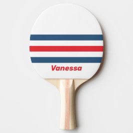 Postbote Nostalgisch Über Streifendesign mit Namen Tischtennis Schläger