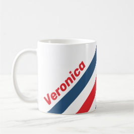 Postbote Nostalgische Streifen mit Namen Kaffeetasse