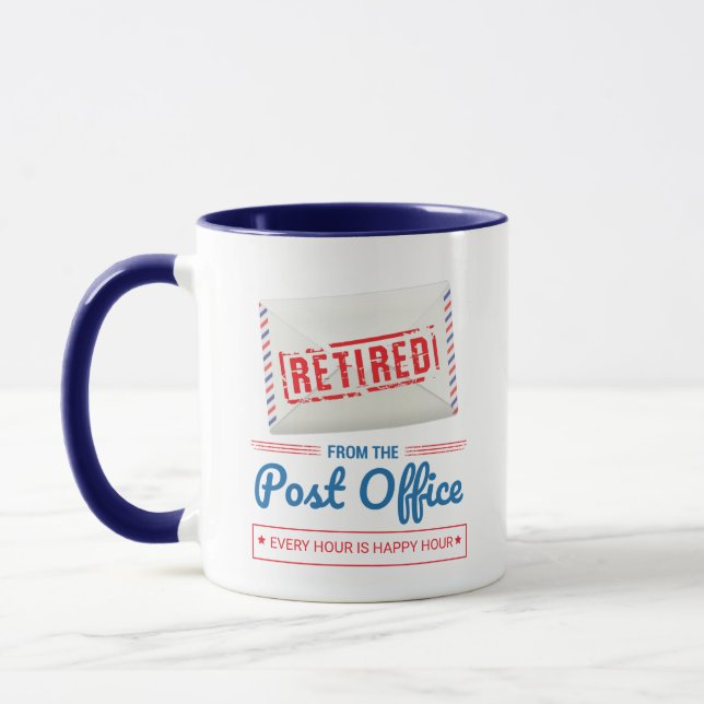 Postbote Ruhestand Briefträger Lustiger Kaffeebech Tasse (Links)