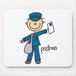 Postboten-Strichmännchen-Mauspad Mousepad