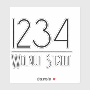 Postbox Decal Black House Number Street Name Aufkleber