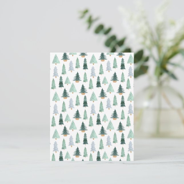 Postcard (10,8 x 14 cm) - Christmas Trees (Stehend Vorderseite)