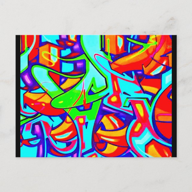 Postcard-Abstrakt/Misc-Graffiti Gallery 107 Postkarte (Vorderseite)
