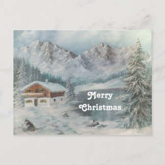 Postcard Ann Hayes Malerei Bayerischer Schneetraum Feiertagspostkarte