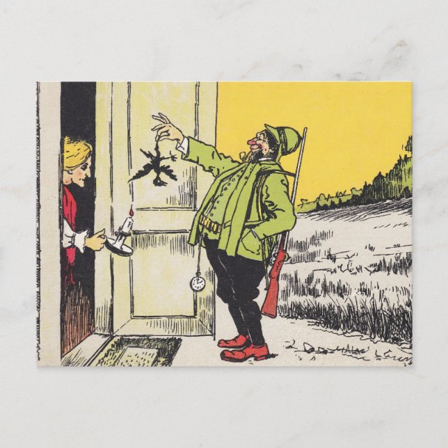 POSTCARD ANTIQUE-REINTRODUKTION EHEFRAU DES BIRD H POSTKARTE (Vorderseite)