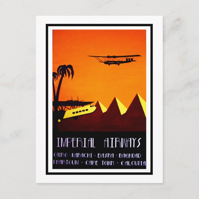 Postcard - Art Deco Imperial Airways Postkarte (Vorderseite)