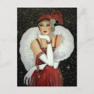 Postcard - Art Deco Weihnachten Postkarte