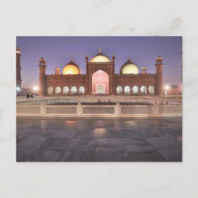 Postcard Badshahi Mosque in Lahore, Pakistan Postkarte (Vorderseite)