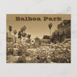 Postcard Balboa Park Sepia Tone Postkarte