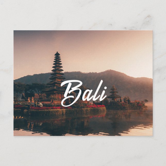 Postcard Bali einfache, elegante Postkarte (Vorderseite)