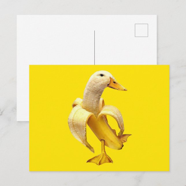 Postcard Banana Duck Meme Postkarte (Vorne/Hinten)