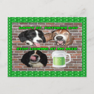 Postcard Basset Hound halten an meinem Bier fest Postkarte