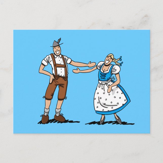 Postcard BEER FESTIVAL Paare Liebe Postkarte (Vorderseite)