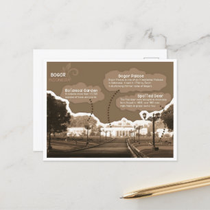 Postcard Bogor Palace Indonesien Postkarte