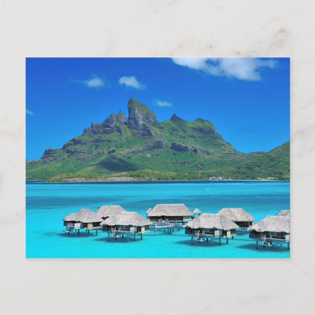 Postcard Bora Bora, Sous-Le-Vent, Französisch-Poly Postkarte (Vorderseite)