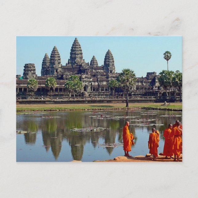 Postcard Buddhisten in Angkor Wat, Kambodscha Postkarte (Vorderseite)
