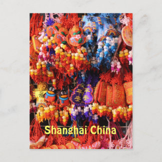 POSTCARD - Bunte chinesische Trinkets Shanghai Postkarte