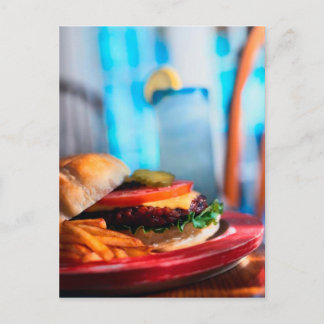 POSTCARD BURGER UND FRIS POSTKARTE