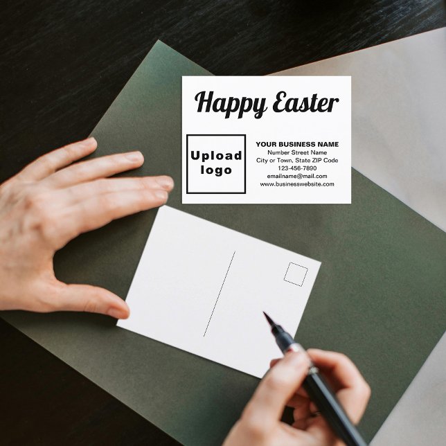 Postcard Business Oaster White Holiday Feiertagspostkarte (Business Easter white holiday postcard)