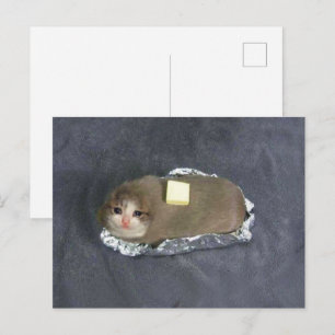 Postcard Butta Cat Meme Postkarte