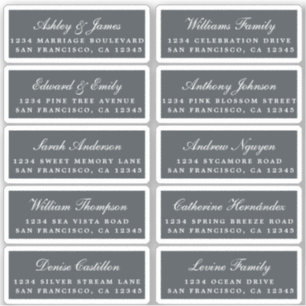 Postcard Calligraphy Wedding Guest Address Labels