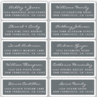 Postcard Calligraphy Wedding Guest Address Labels