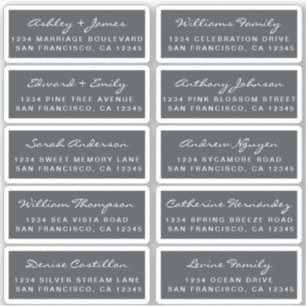 Postcard Calligraphy Wedding Guest Address Labels