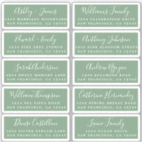 Postcard Calligraphy Wedding Guest Address Labels