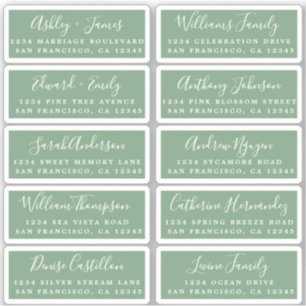 Postcard Calligraphy Wedding Guest Address Labels