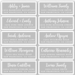 Postcard Calligraphy Wedding Guest Address Labels