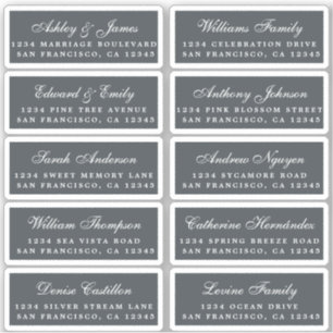 Postcard Calligraphy Wedding Guest Address Labels