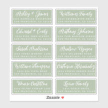 Postcard Calligraphy Wedding Guest Address Labels