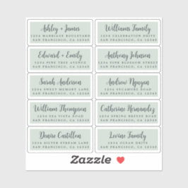 Postcard Calligraphy Wedding Guest Address Labels