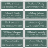 Postcard Calligraphy Wedding Guest Address Labels